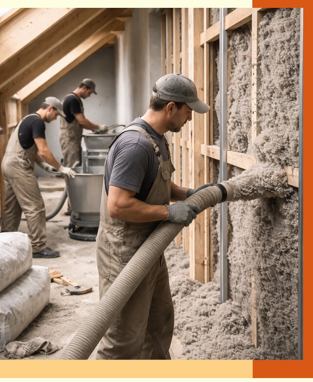 Утепление таунхауса эковатой в Приморско-ахтарске от 2230 руб./м² — монтаж и задувка | ТепломастерПрр