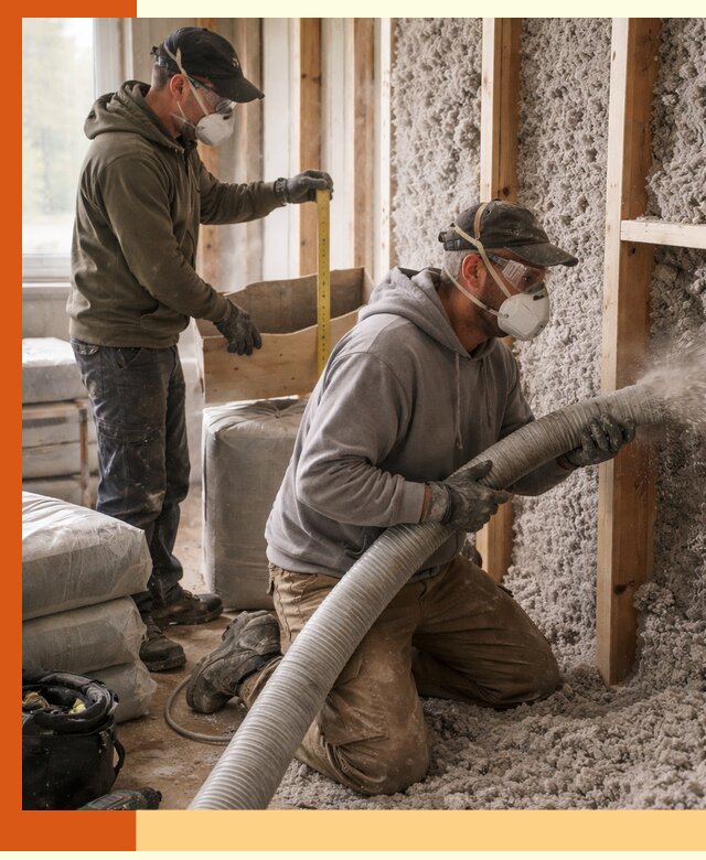 Утепление таунхауса эковатой в Приморско-ахтарске для максимально теплых стен