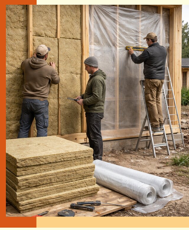 Утепление каркасного дома в Приморско-ахтарске под ключ с гарантией качества