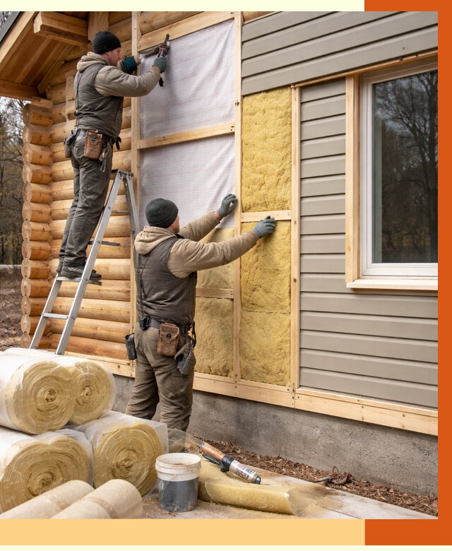 Утепление деревянного дома в Приморско-ахтарске от 6286 руб./м2 — заказать работы | ТепломастерПрр