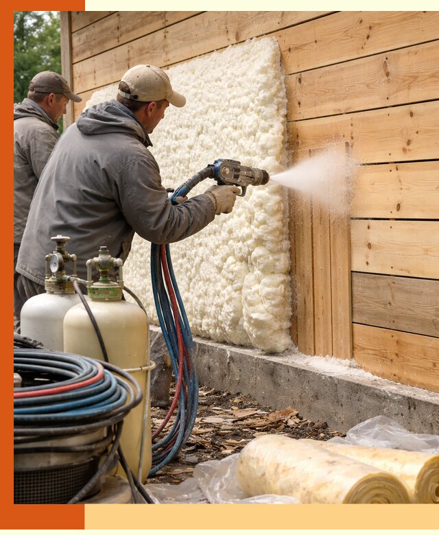 Утепление деревянного дома пенополиуретаном в Приморско-ахтарске