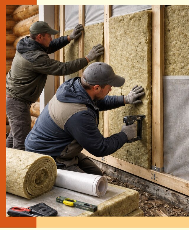 Утепление бревенчатого дома под ключ в Приморско-ахтарске