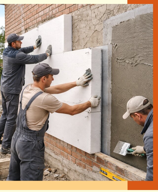 Утепление кирпичного дома в Приморско-ахтарске от 4258 руб. под ключ | ТепломастерПрр