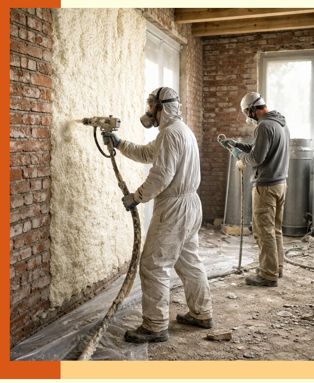 Утепление кирпичного дома пенополиуретаном в Приморско-ахтарске