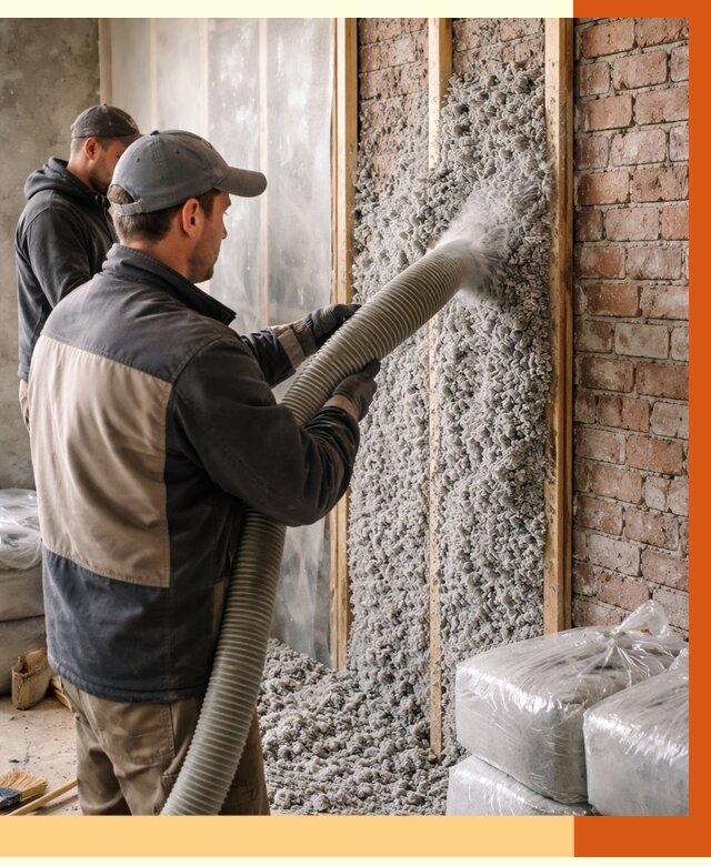 Утепление кирпичного дома эковатой в Приморско-ахтарске от 2382 руб./м² | ТепломастерПрр