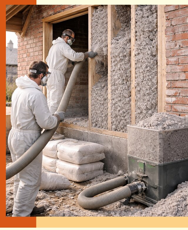 Утепление кирпичного дома эковатой в Приморско-ахтарске