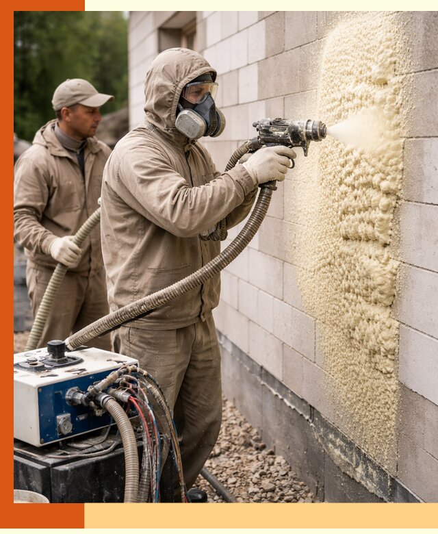 Утепление дома из газобетона ППУ в Приморско-ахтарске — надежная теплоизоляция