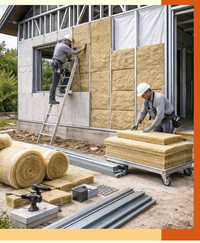 Утепление дома из ЛСТК в Приморско-ахтарске от 5272 руб./м² — профессионально | ТепломастерПрр