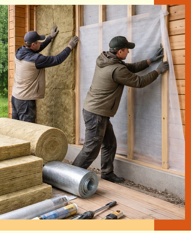 Утепление дома из двойного бруса в Приморско-ахтарске от 4866 руб./м² — ТепломастерПрр под ключ