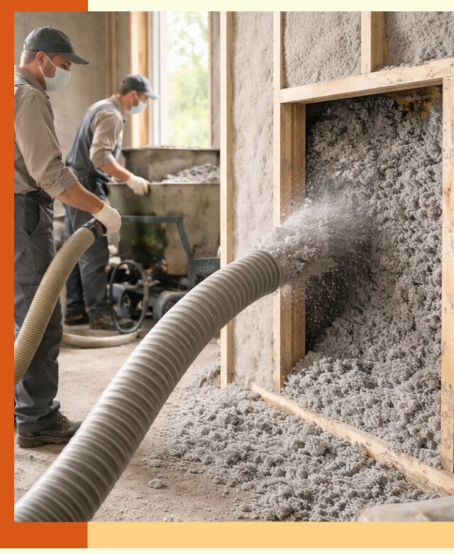 Утепление коттеджа эковатой в Приморско-ахтарске с гарантией качества