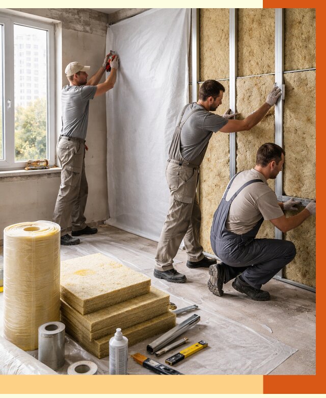 Утепление квартиры в Приморско-ахтарске от 4562 руб/м2 — утеплить квартиру изнутри и снаружи | ТепломастерПрр