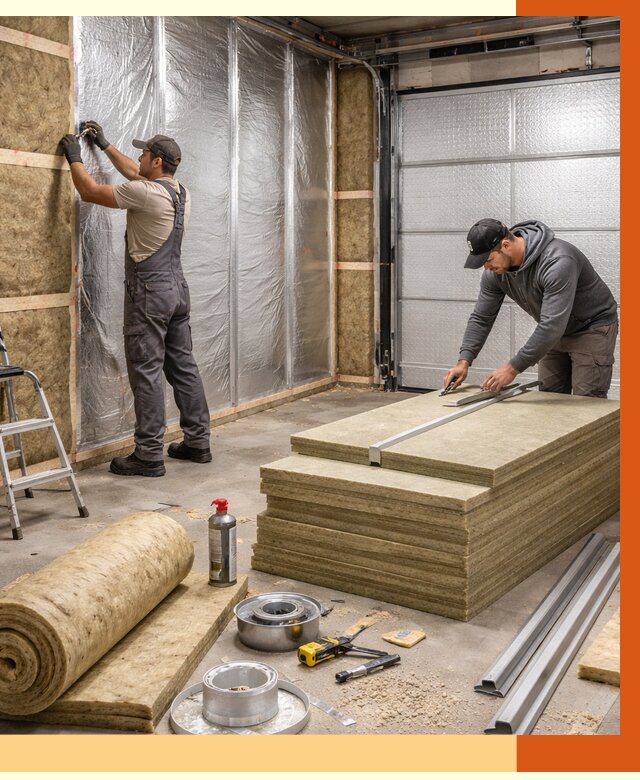 Утепление гаража в Приморско-ахтарске от 4562 руб/м2 — комплексное утепление ворот и стен | ТепломастерПрр