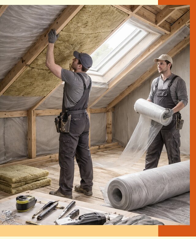 Утепление крыши изнутри мансарды в Приморско-ахтарске от 4258 руб./м² | ТепломастерПрр