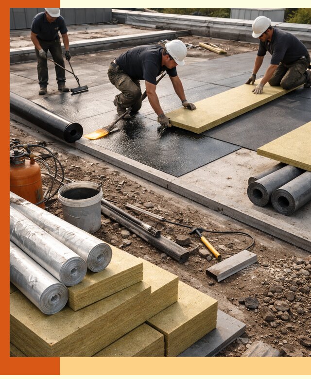 Утепление плоской крыши в Приморско-ахтарске — надежная теплоизоляция и герметизация