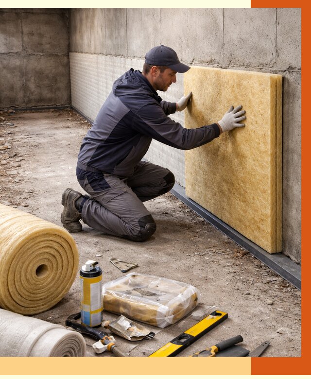 Утепление фундамента изнутри в Приморско-ахтарске от 4258 руб./м2 — работы под ключ | ТепломастерПрр