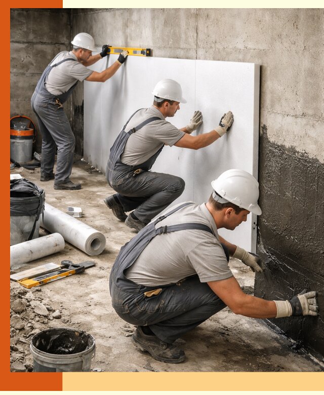 Утепление фундамента изнутри профессионально в Приморско-ахтарске