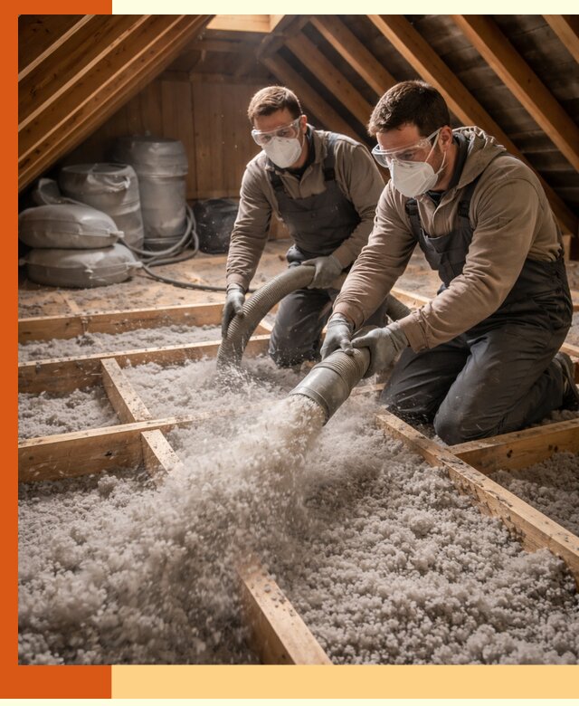 Утепление чердака эковатой в Приморско-ахтарске — быстро и надёжно