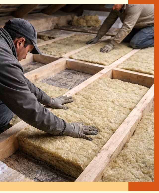 Утепление чердака минватой в Приморско-ахтарске от 3548 руб/м2 под ключ | ТепломастерПрр