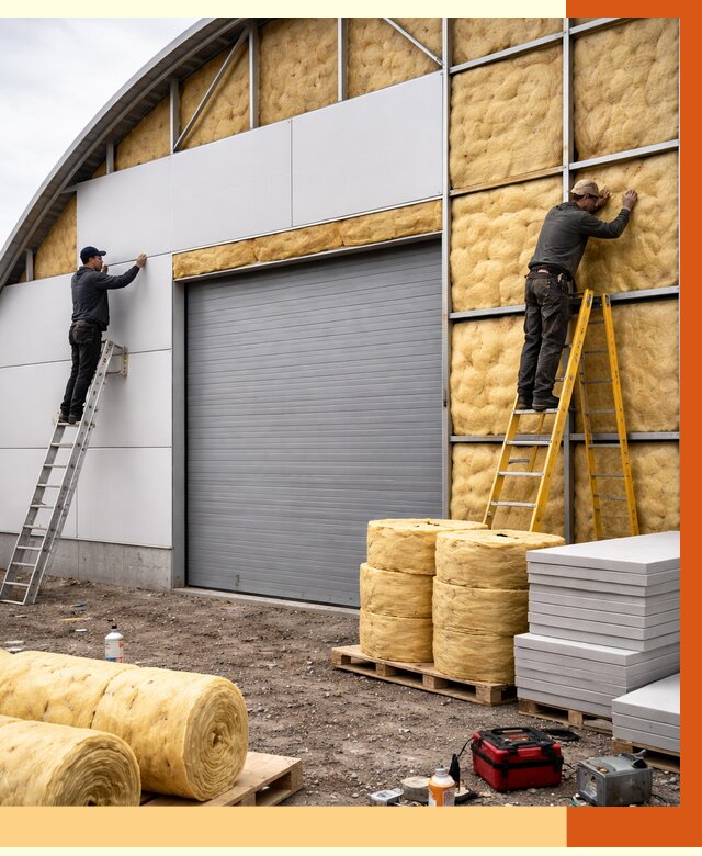 Утепление ангара пенополиуретаном в Приморско-ахтарске от 7299 руб./м² — комплекс от ТепломастерПрр