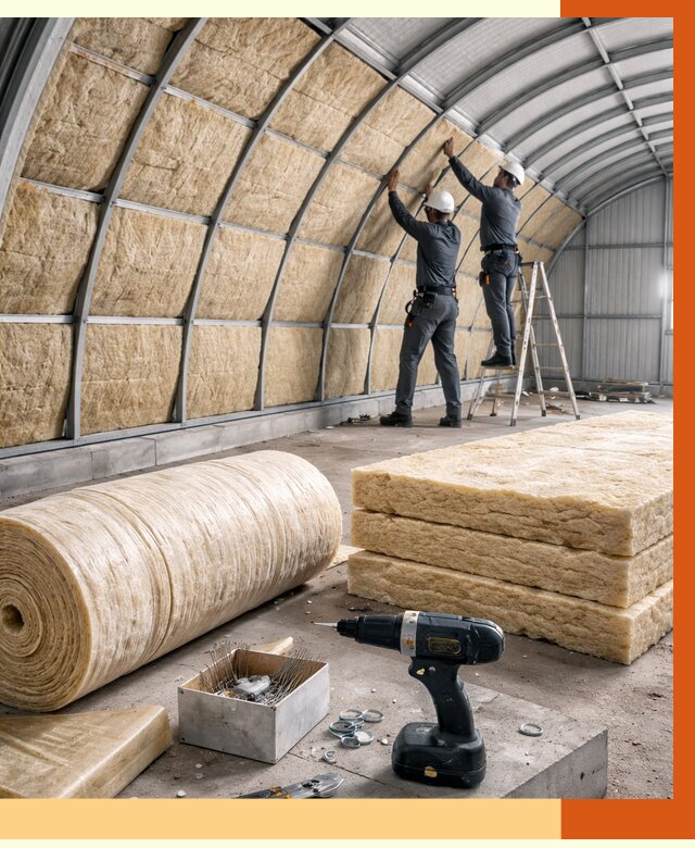 Утепление арочного ангара в Приморско-ахтарске от 3244 руб./м2 под ключ | ТепломастерПрр