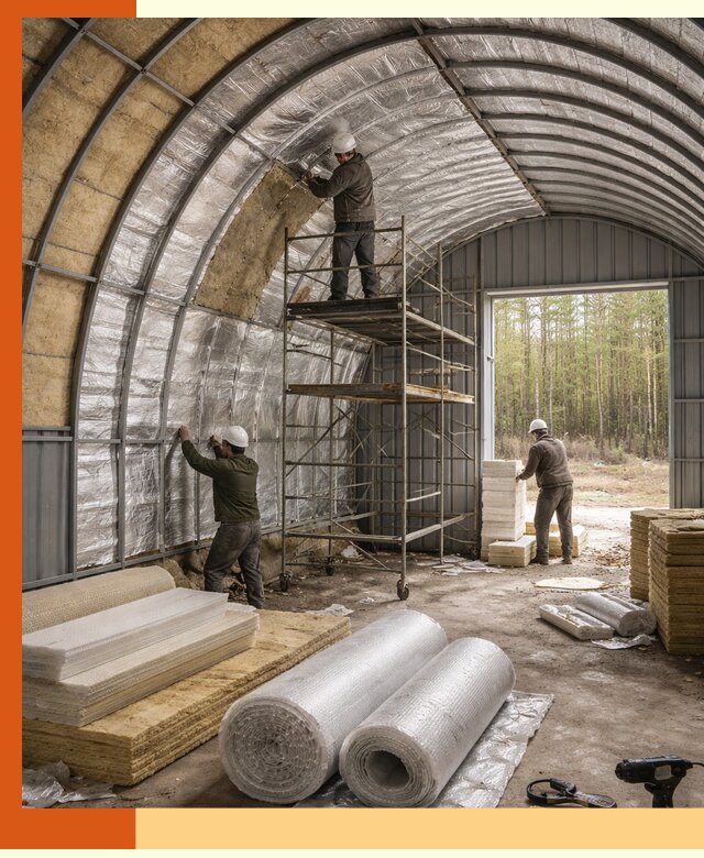 Утепление арочного ангара под ключ в Приморско-ахтарске