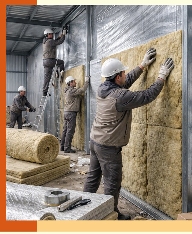 Утепление металлического склада в Приморско-ахтарске: теплоизоляция и герметизация