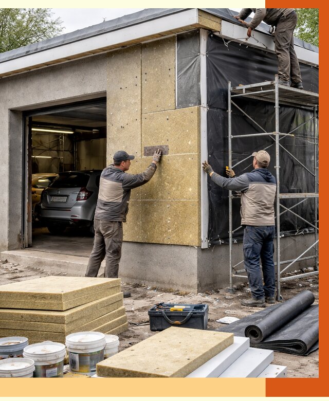 Утепление автосервиса в Приморско-ахтарске ппу, пеноизоляция, от 14700 руб/м2 — ТепломастерПрр