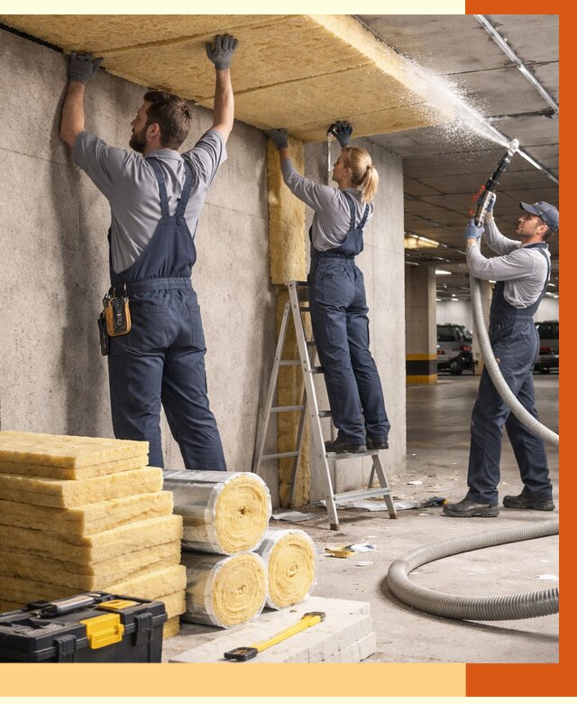 Утепление паркинга в Приморско-ахтарске от 6894 руб./м2 — работы под ключ | ТепломастерПрр