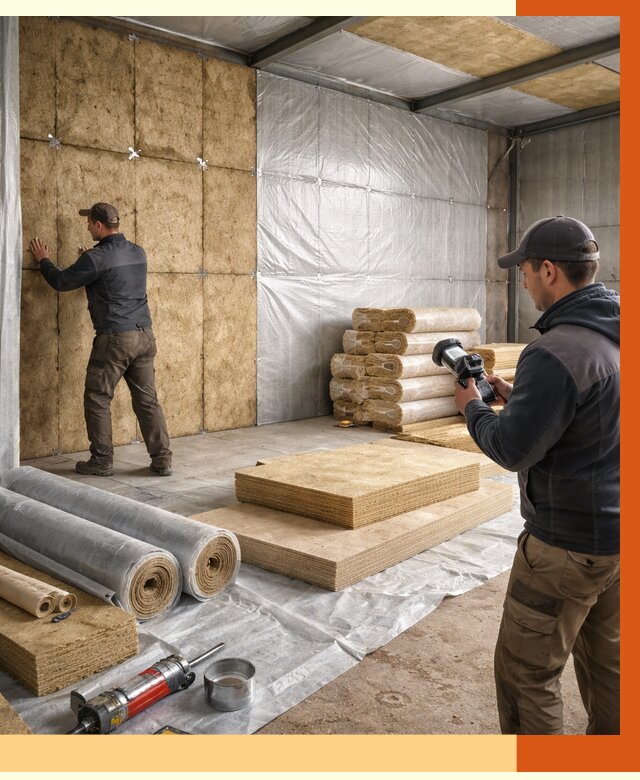 Утепление теплого склада в Приморско-ахтарске под ключ от 11659 руб/м² | ТепломастерПрр