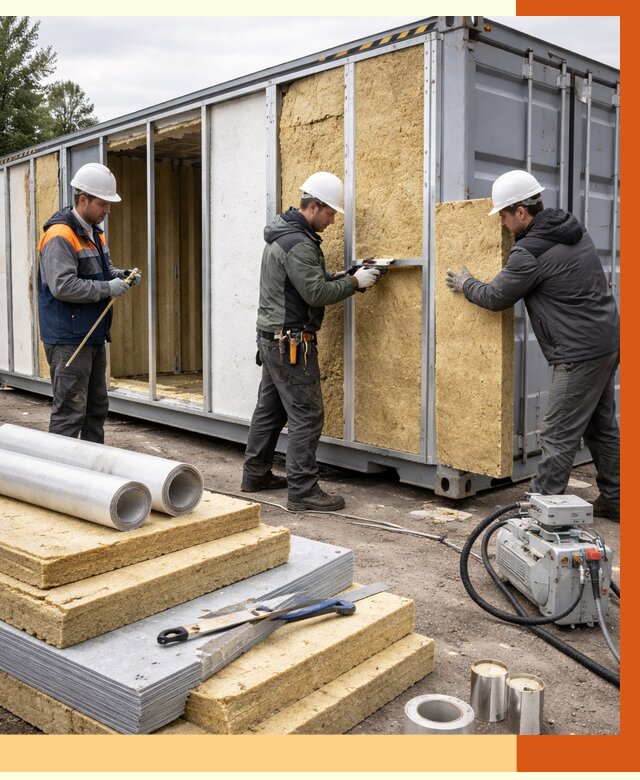 Утепление морского контейнера в Приморско-ахтарске от 3802 руб. под ключ | ТепломастерПрр