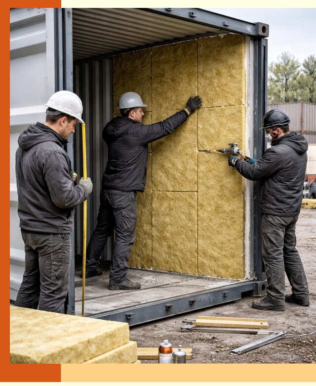 Утепление морского контейнера в Приморско-ахтарске: надежная теплоизоляция и защита