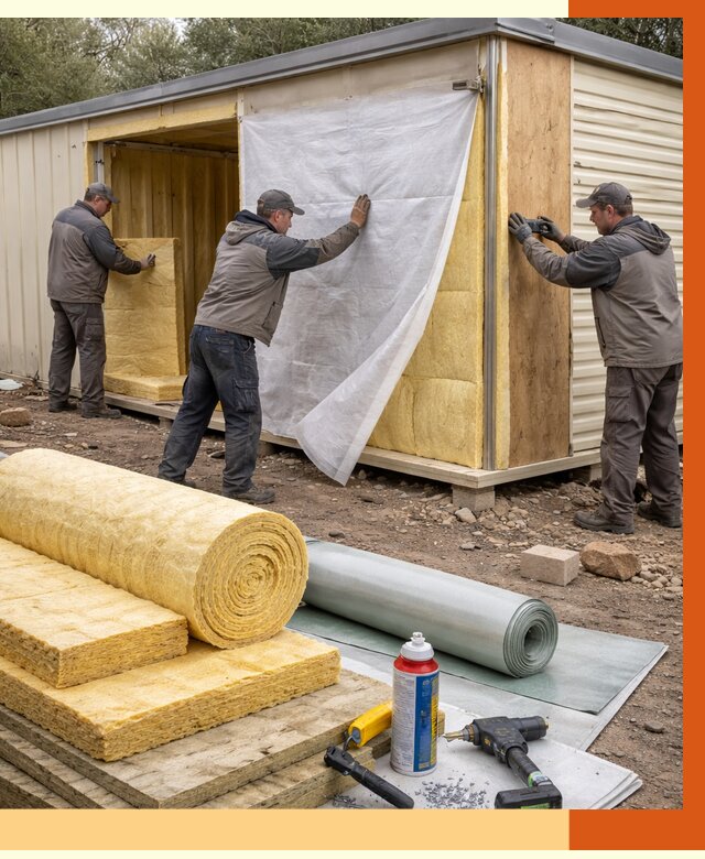 Утепление строительной бытовки в Приморско-ахтарске от 12673 руб. под ключ | ТепломастерПрр