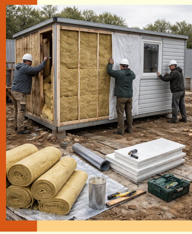 Утепление строительной бытовки под ключ в Приморско-ахтарске для любых условий