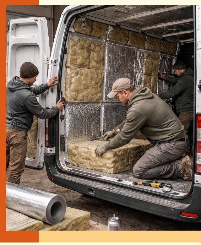 Утепление фургона в Приморско-ахтарске: профессиональная теплоизоляция и шумоизоляция