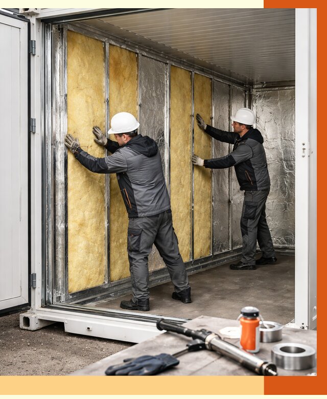 Утепление рефрижераторного контейнера в Приморско-ахтарске от 45621 руб./м² | ТепломастерПрр