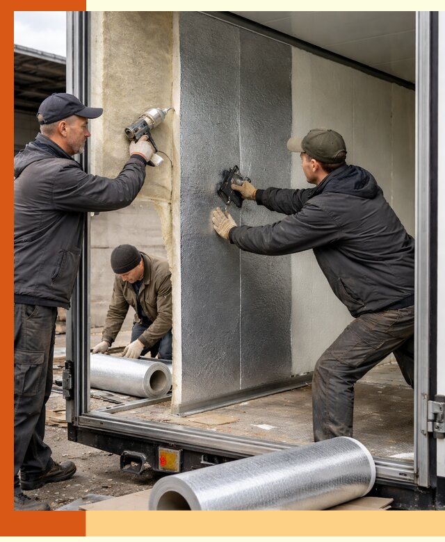 Утепление холодильного кузова в Приморско-ахтарске — монтаж и теплоизоляция