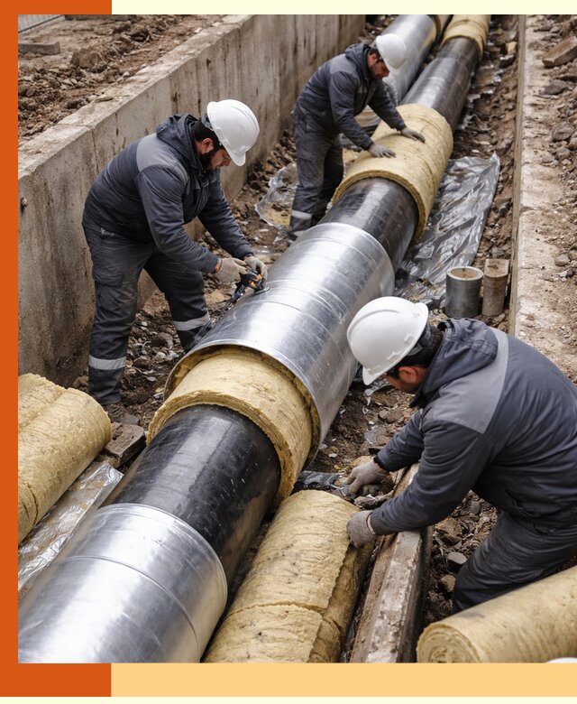 Утепление теплотрассы в Приморско-ахтарске: утеплительные работы и материалы