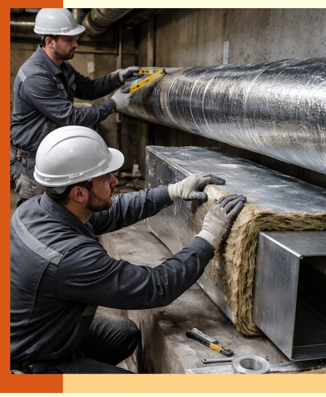 Профессиональное утепление воздуховодов и теплоизоляция в Приморско-ахтарске