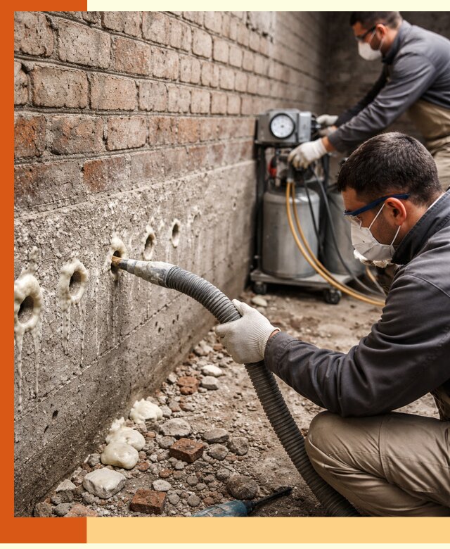 Заполнение колодцевой кладки ППУ в Приморско-ахтарске быстро и герметично