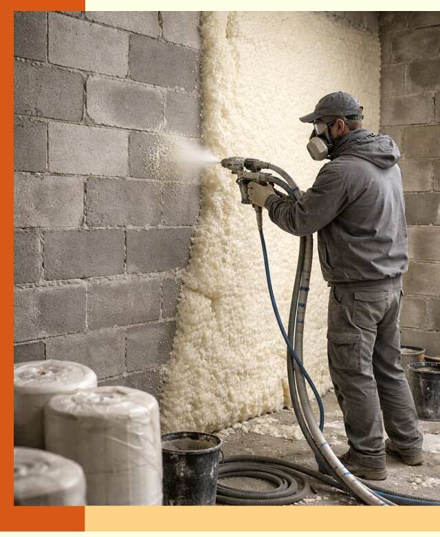 Утепление блочной стены ППУ в Приморско-ахтарске качественно и надёжно