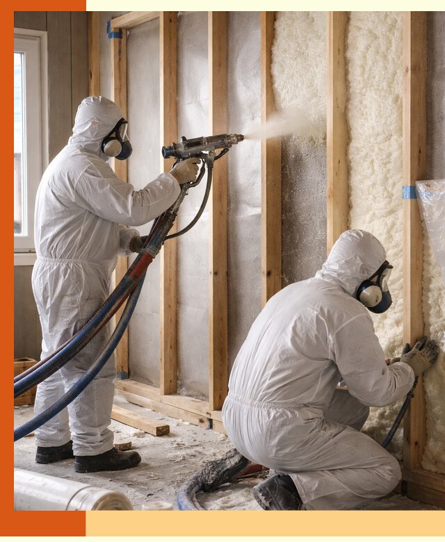 Утепление каркасной стены ППУ в Приморско-ахтарске для домов и коттеджей