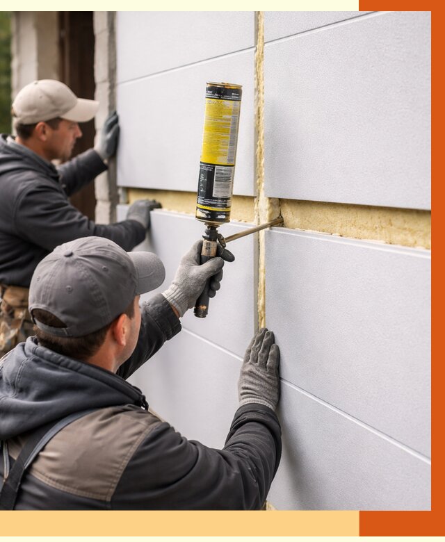 Утепление сэндвич панелей ППУ в Приморско-ахтарске от 4258 руб. за м2 | ТепломастерПрр