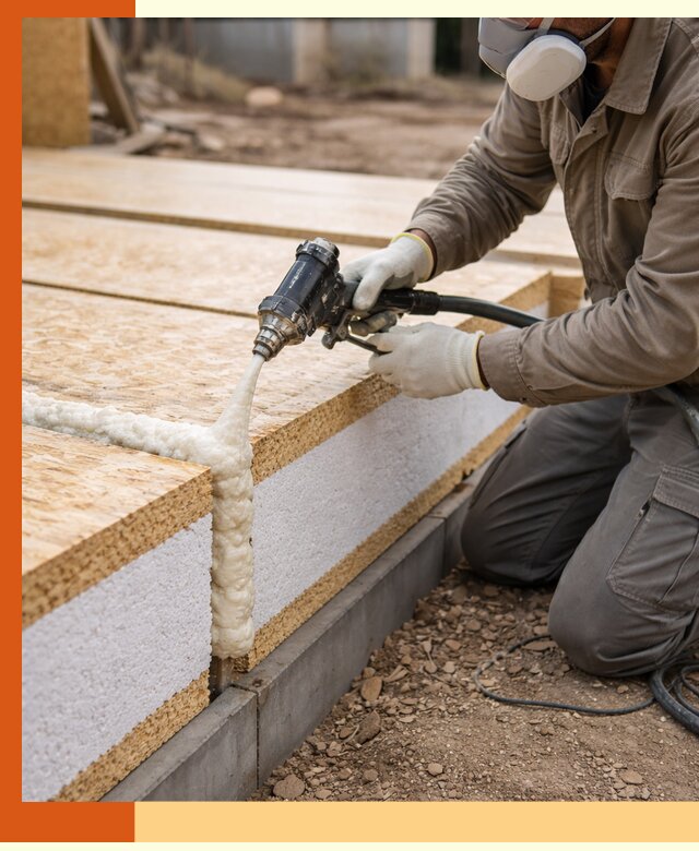 Утепление СИП-панелей пенополиуретаном (ППУ) в Приморско-ахтарске