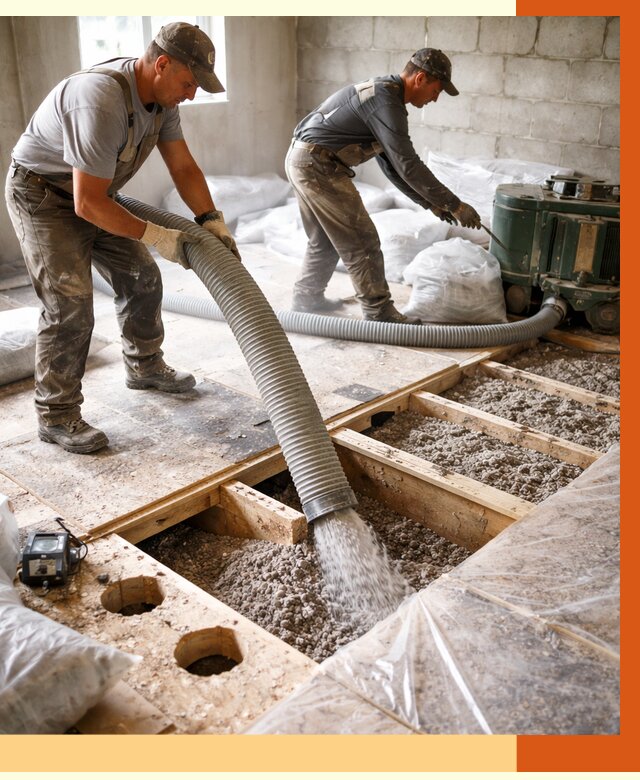 Заполнение пустот перекрытий в Приморско-ахтарске от 4562 руб. под ключ | ТепломастерПрр