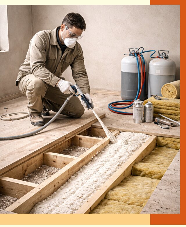 Заполнение полостей межэтажного перекрытия в Приморско-ахтарске от 4258 руб. | ТепломастерПрр