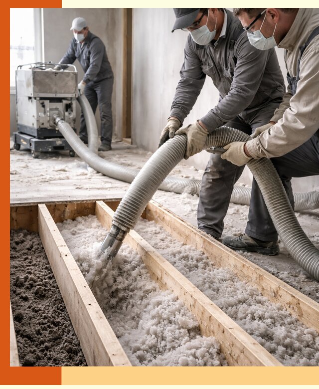 Заполнение полостей межэтажного перекрытия в Приморско-ахтарске эффективно и герметично