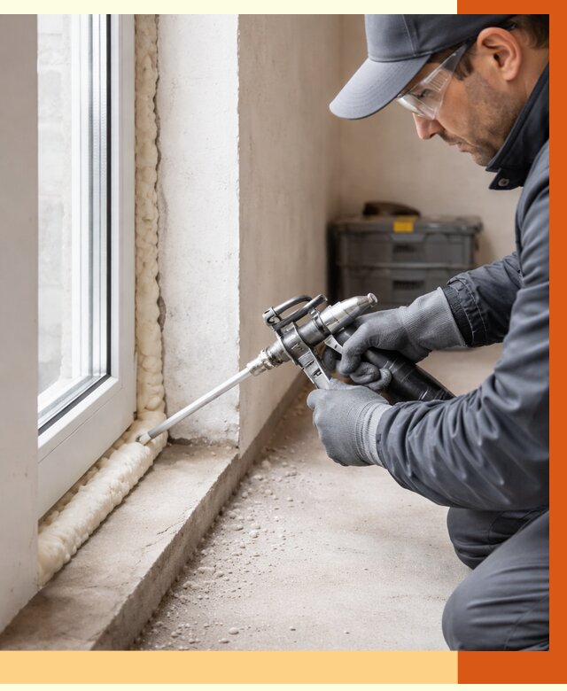 Герметизация стыков ППУ в Приморско-ахтарске от 1673 руб. за м2 — утепление примыканий под ключ | ТепломастерПрр