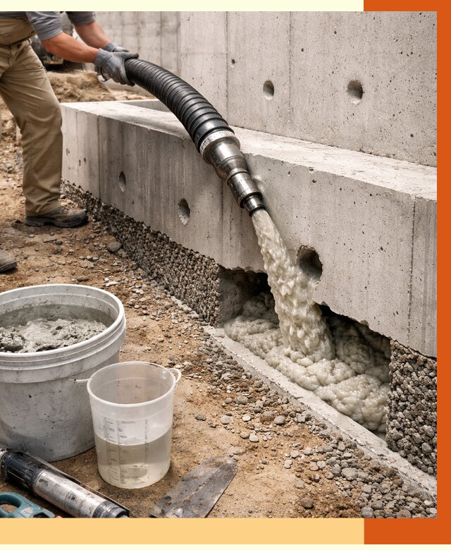 Заполнение полостей фундамента в Приморско-ахтарске от 6894 руб. под ключ | ТепломастерПрр