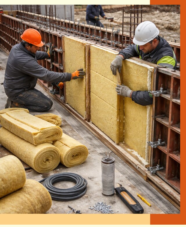 Теплоизоляция опалубки в Приморско-ахтарске от 7299 руб. за м2 — услуги и монтаж | ТепломастерПрр