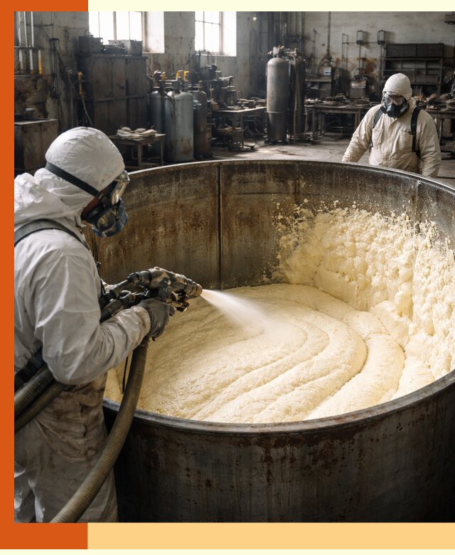 Заливка ппу в емкости с полной изоляцией и герметизацией в Приморско-ахтарске